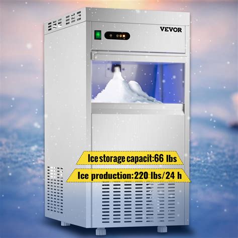 VEVOR 110V Commercial Snowflake Ice Maker 220LBS 24H ETL Approved Food