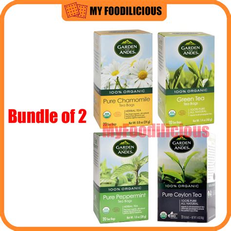 [100 Organic Tea] Garden Of The Andes Tea Bags 20 Bags Shopee Singapore