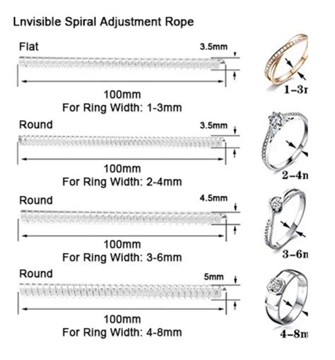 Ring Size Reducer Transparent Silicone Spiral Adjuster Resizer Uk Ebay