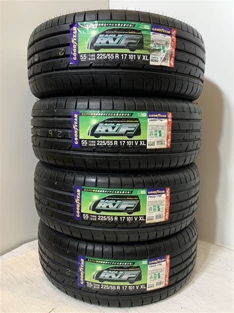 未使用送料無料未使用夏タイヤ 4本セット 225 55R17 101V XL SGY151 GOODYEAR EAGLE RVF