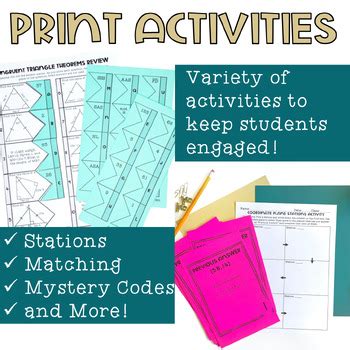 Geometry End Of Year Eoc Review Set Semester Geometry Review