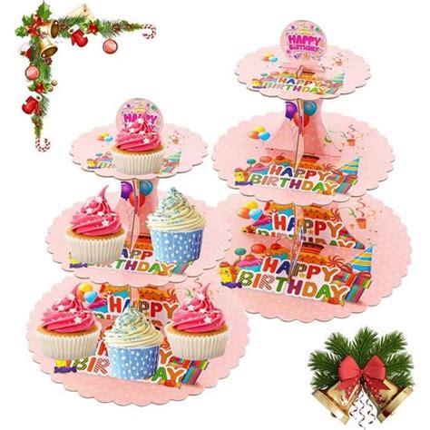 Lot De Supports G Teaux En Carton Tages Pr Sentoir Cupcakes