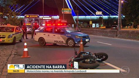 V Deo Motociclista Morre Em Acidente Na Barra Da Tijuca Bom Dia Rio G