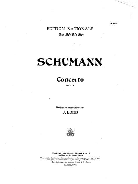 Schumann Cello Concerto Op129 Loeb Pdf