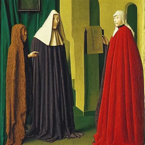 An Alien Wearing A Hooded Cloak By Jan Van Eyck Stable Diffusion