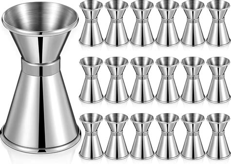 18 Pcs Double 1 2 And 1 Oz Bar Jigger Stainless Steel Cocktail Jigger Shot Jigger