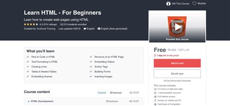 Learn Html For Beginners Free