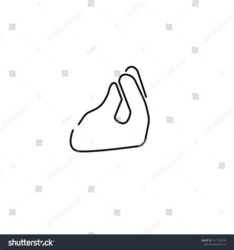 Pinched Fingers Emoji Hand Gesture Line Stock Vector (Royalty Free) 1911126793 | Shutterstock