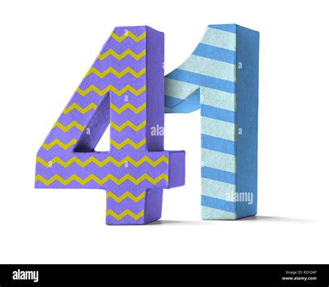 colorful number of cardboard - number 41 Stock Photo - Alamy