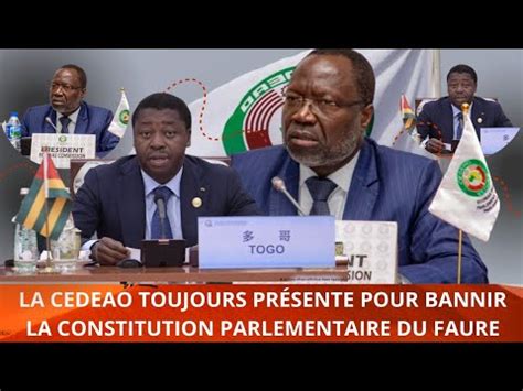 LA CEDEAO ENVOIE UNE DÉLÉGATION AU TOGO POUR BANNIR LA NOUVELLE