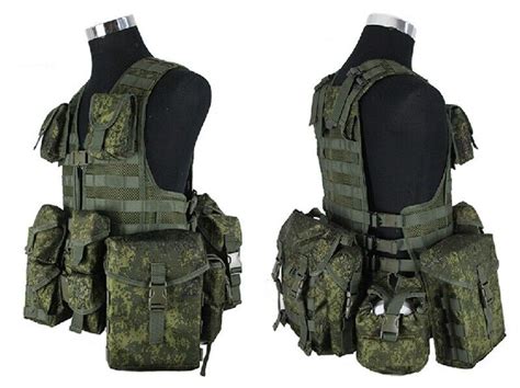 Russian Tactical Vest Sh Molle Bags Pkm Full Set Combat Equipment