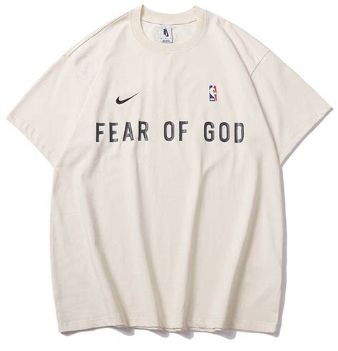 Camiseta Fear Of God X Nike Air X Nba Frontal Logo Cream Boutique Zeroum Conceito Hype De A Z