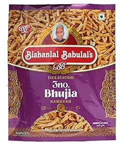 BISHANLAL BABULAL'S 3 No Bhujia asli Bikaneri Swad 400gm (Pack of 2 ...