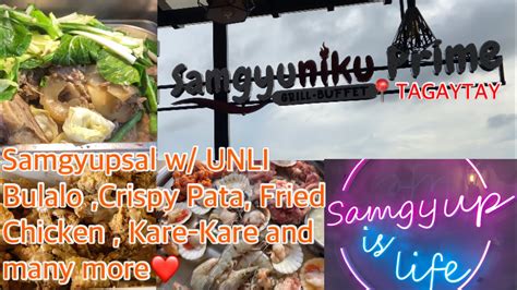 Samgyuniku Prime Twin Lakes Samgyup Unli Bulalo Crispy Pata