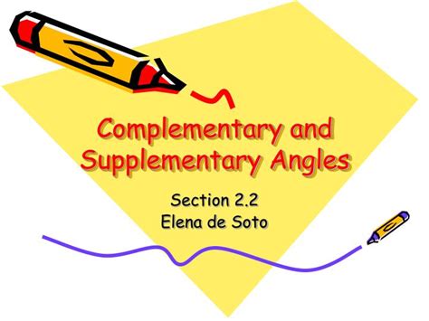 Ppt Complementary And Supplementary Angles Powerpoint Presentation