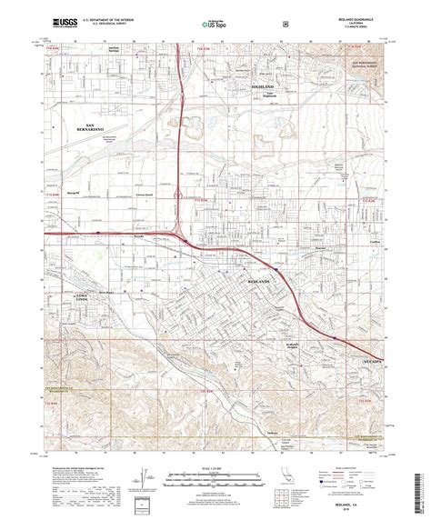 Mytopo Redlands California Usgs Quad Topo Map