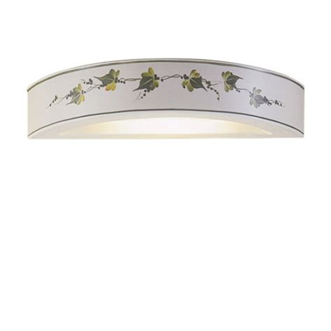 Applique Classica Trieste Bianco Decorato Filo Verde Prato 1 Luce R7S