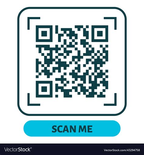 Scan Me Qr Code Design For Payment Text Royalty Free Vector