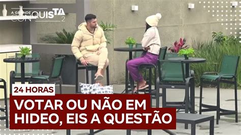 Edlaine e Kaio discutem se votarão em Hideo Medo de estar sendo