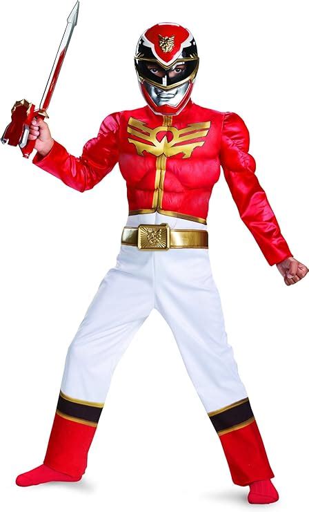 Amazon Disguise Power Ranger Megaforce Red Ranger Boy S Muscle