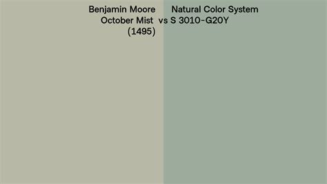 Benjamin Moore October Mist 1495 Vs Natural Color System S 3010 G20y