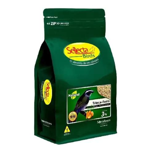 Ração Sellecta Mini Extrusada Birds Trinca Ferro natural 3 kg