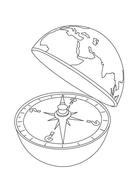 Compass Coloring Pages