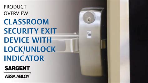 Sargent Classroom Security Exit Device With Lock Unlock Indicator Youtube