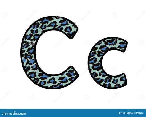 3d Leopard Print Letter C Jaguar Skin Fur Creative Decorative