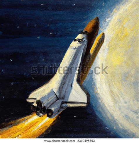 Oil Painting Artistic Image Space Shuttle AI-generated image 2310495553 | Shutterstock