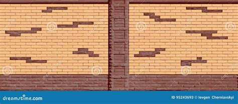 Brick Laying Line Icon Concept Brick Laying Vector Linear Illustration