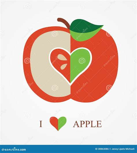 Love Apple Illustration Stock Illustration Illustration Of Food 38863086