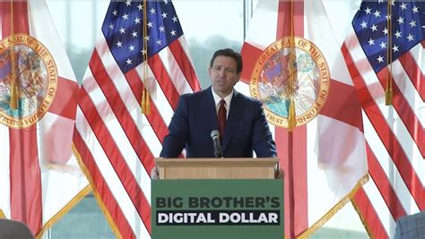 Ron Desantis The Governor Of Florida Rejects Cbdcs Through State Law