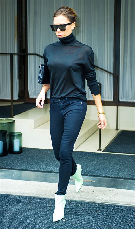 Victoria Beckham Wears Balenciaga Boots With Skinny Jeans Who What