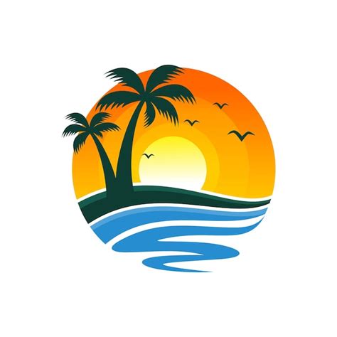 Plantilla De Vector De Dise O De Logotipo De Playa De Verano Vector