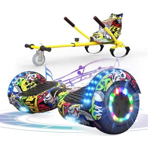 Rcb Pack Hoverboard Pouces Bluetooth Led Karting Ajustable Cadeau