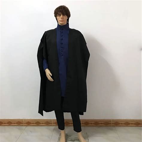 Costume Cosplay Du Professeur Severus Snape Cape Noire De Carnaval D