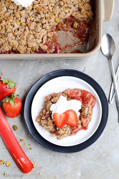 Gluten Free Strawberry Rhubarb Crisp Vegan