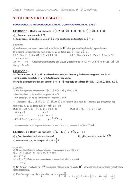 Pdf 2bct 05 Vectores En El Espacio Ejercicios Resueltos Dokumentips