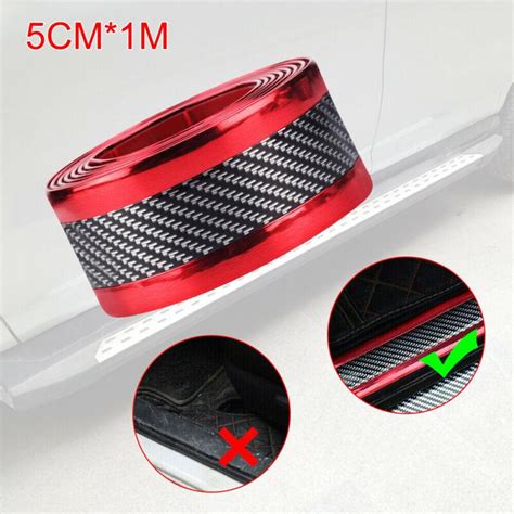 Buy Pdtoweb New Carbon Fiber Car Door Plate Sill Scuff Cover Accessory