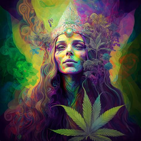 Psychedelic Weed Goddess By Annahenrietta91 On Deviantart