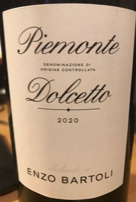 2020 Mgm Mondo Del Vino Piemonte Dolcetto Enzo Bartoli Italy Piedmont