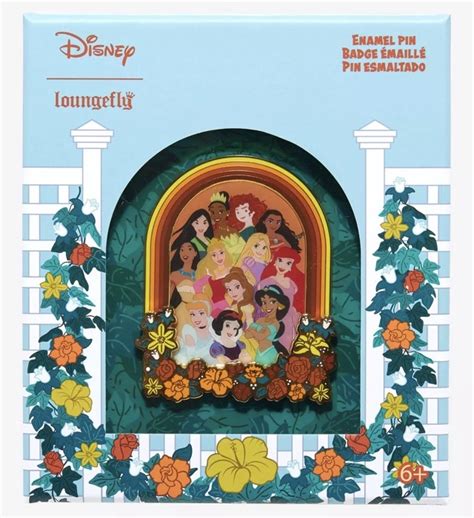 Disney Princesses Floral Limited Edition Loungefly Pin At Boxlunch