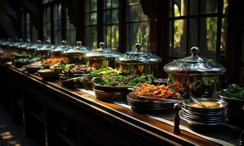 premium photo  diverse buffet spread   wide variety