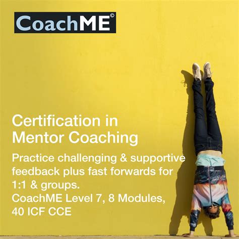 CERTIFICATION IN MENTOR COACHING – COACHME© LEVEL 7 - Beckett Mcinroy
