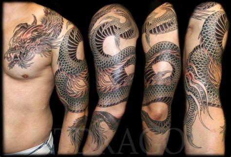 Tommy KT Dragon SJ Dragon Sleeve Tattoos Dragon Tattoo Arm