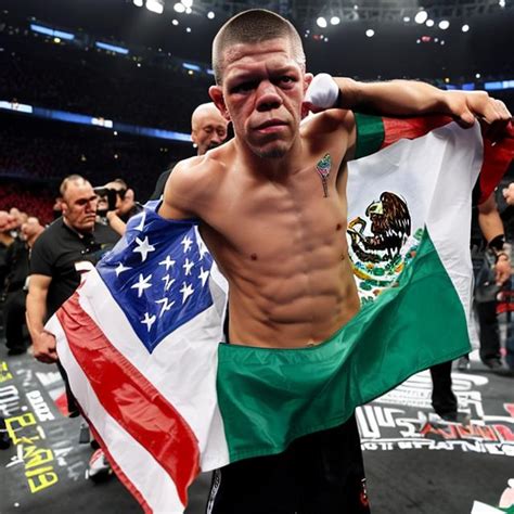 Nate Diaz Holding Mexican American Flag Make The F