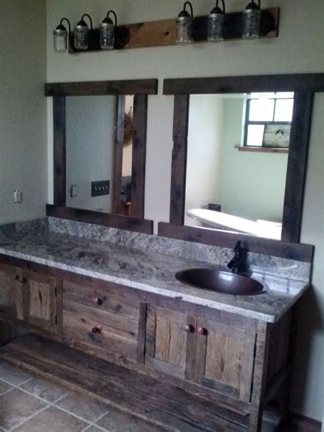 Prim Antique Wood Bathroom Sink Vanity And Counter Top Rustic