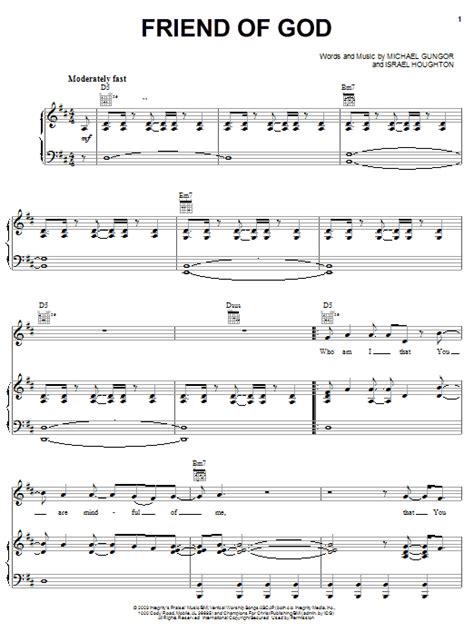 Israel Houghton - Friend Of God sheet music