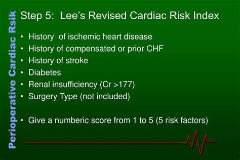 Revised Cardiac Risk Index Ppt October 2016 Powerpoint Presentation